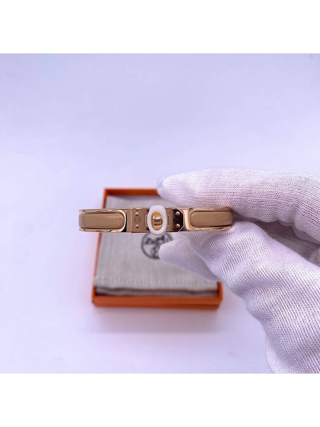 Mini Clic Kelly Bracelet Marronglace Rose Gold - HERMES - BALAAN 3