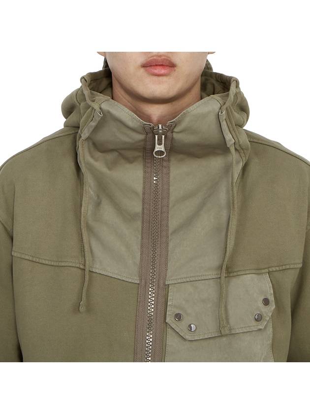 Snap Pocket Zip-up Hoodie Beige Khaki - TEN C - BALAAN 7