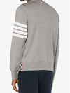 4 Bar Loopback Jersey Sweatshirt Light Grey - THOM BROWNE - BALAAN 6