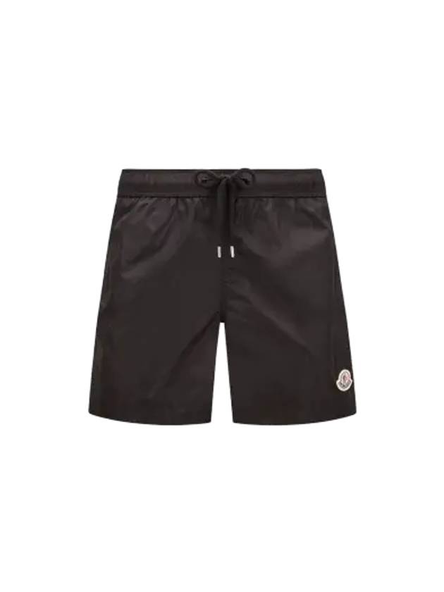 Men's Logo Patch Three Stripes Lining Swim Shorts Black - MONCLER - BALAAN 2