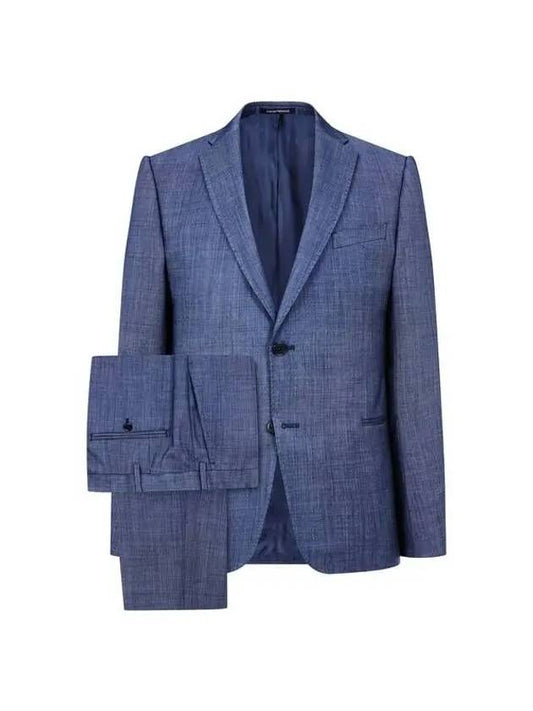 Men s silk wool no cheat single suit dark blue 270710 - EMPORIO ARMANI - BALAAN 1