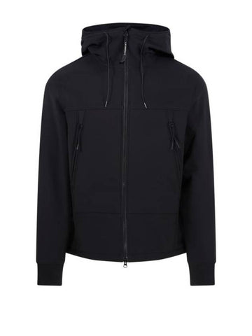 Men's Shell R Drawstring Goggle Hooded Jacket Black - CP COMPANY - BALAAN 1