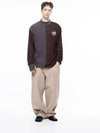 Men s M243MT04BR Circular Reverse Wool Half Neck Sweatshirt Brown - CHANCE'S NOI - BALAAN 4