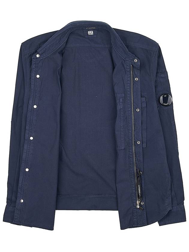 Gabardine Utility Long Sleeve Shirt Navy - CP COMPANY - BALAAN 11