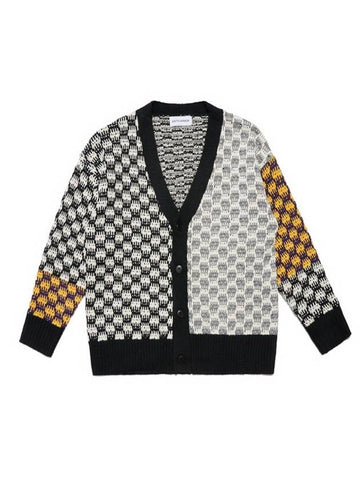 Color Jacquard Cardigan Black - SMITH ARMOR - BALAAN 1