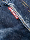 Men's Lettering Tab Crinkle This Cool Guy Denim Jeans - DSQUARED2 - BALAAN.