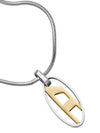 Two tone stainless steel pendant necklace silver DX1421 - DIESEL - BALAAN 6