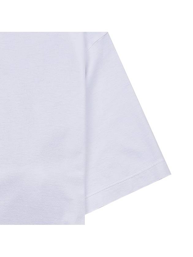 Logo Print Short Sleeve T-Shirt White - STONE ISLAND - BALAAN 9