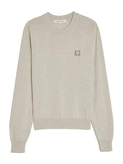 Bold Fox Head Wool Knit Top Grey - MAISON KITSUNE - BALAAN 2