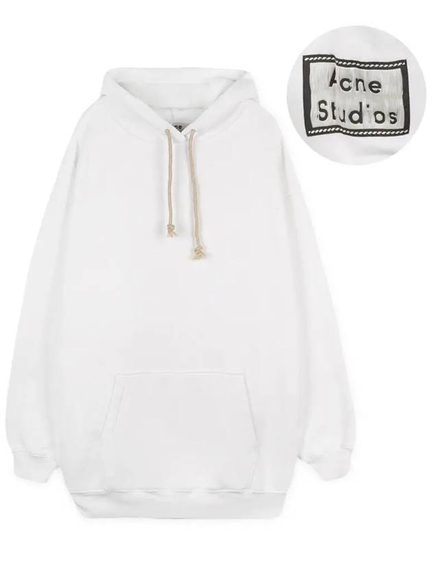 Back Label Patch Hooded Top White - ACNE STUDIOS - BALAAN 2