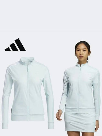 GV1233 Women s Prime Blue Three Stripe Track Jacket - ADIDAS GOLF - BALAAN 1