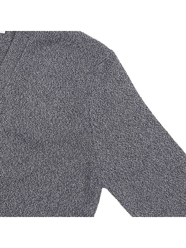 Heart Logo V Neck Cashmere Cardigan Heather Grey - AMI - BALAAN 5