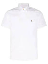 Men's Logo Classic Short Sleeve Shirt White - VIVIENNE WESTWOOD - BALAAN 2