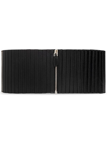 Alaïa Leather Waist Belt, Women's, Black - ALAIA - BALAAN 1