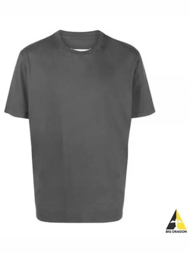 Organic Cotton Short Sleeve T-Shirt Dark Grey - MAISON MARGIELA - BALAAN 2