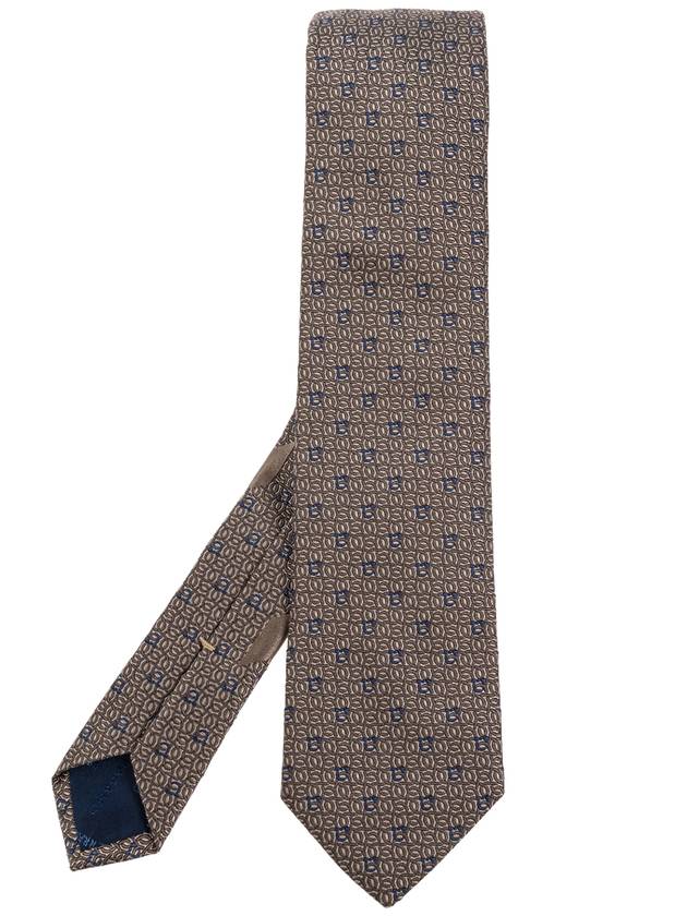 FERRAGAMO Silk Tie, Men's, Beige - SALVATORE FERRAGAMO - BALAAN 1