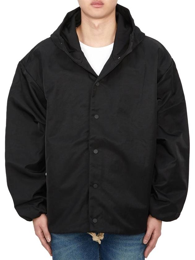 Textured Nylon Hooded Jacket Black - FEAR OF GOD - BALAAN 4