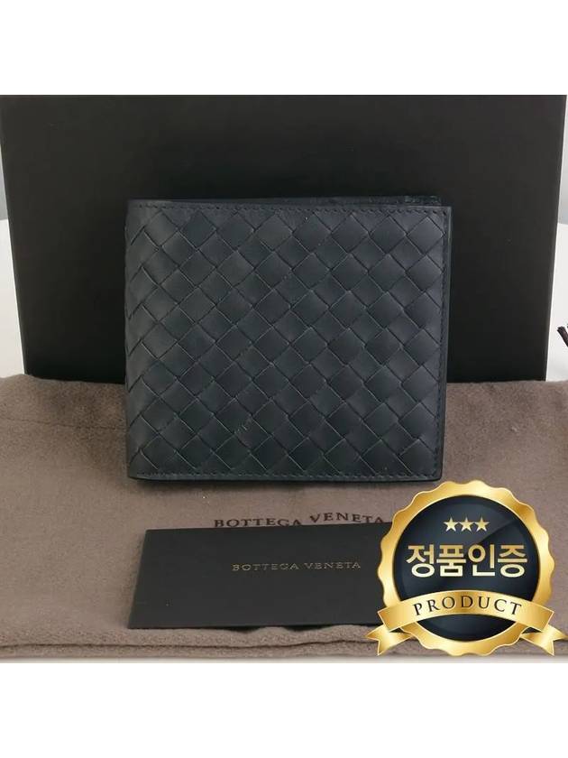 Intrecciato Weaving Half Wallet Dark Grey - BOTTEGA VENETA - BALAAN 6