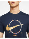 Sportswear Preheat Swoosh Short Sleeve T-Shirt Navy - NIKE - BALAAN 4