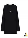 Icon Flat Long Sleeve T-Shirt Black - BALENCIAGA - BALAAN 2