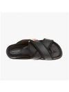 Vitello Calf Enamel Criss Cross Loafer Sandals Black - THOM BROWNE - BALAAN 4