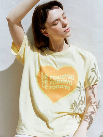 The Summer Romance Short Sleeve T-Shirt Yellow - LE FORONG - BALAAN 1