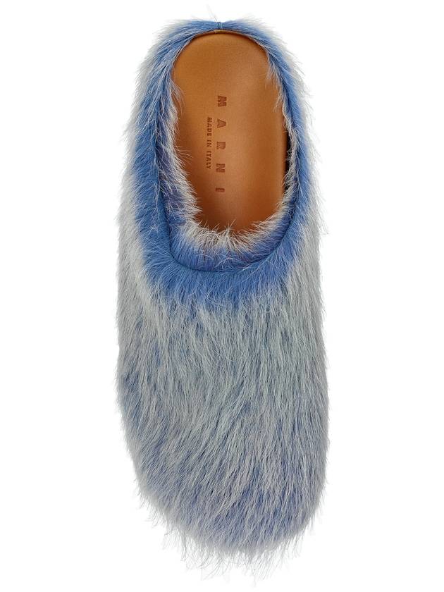 Marni Fur Slippers ‘Fussbett’, Women's, Blue - MARNI - BALAAN 6