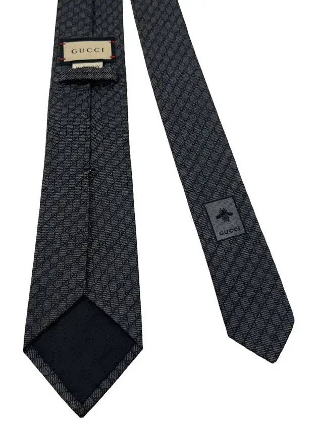 Interlocking G Silk Wool Tie Black - GUCCI - BALAAN 7