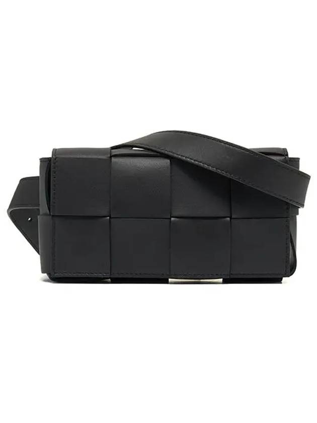 Intrecciato Small Cassette Belt Bag Black - BOTTEGA VENETA - BALAAN 6