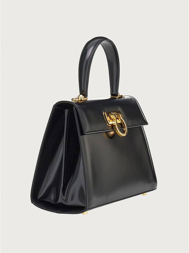 Iconic Large Tote Bag Black - SALVATORE FERRAGAMO - BALAAN 4