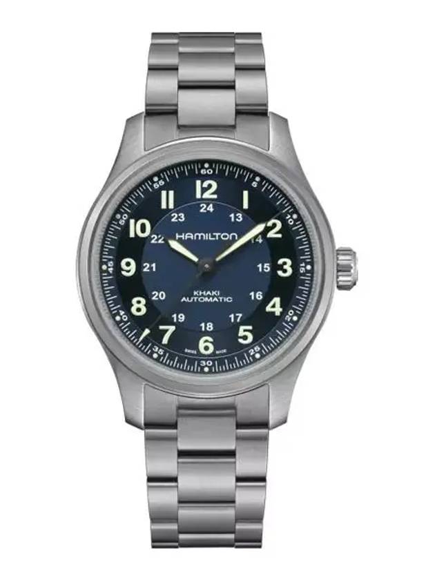 Hamilton Khaki Field Titanium Automatic Blue Dial Men s Watch H70545140 - HAMILTON - BALAAN 3