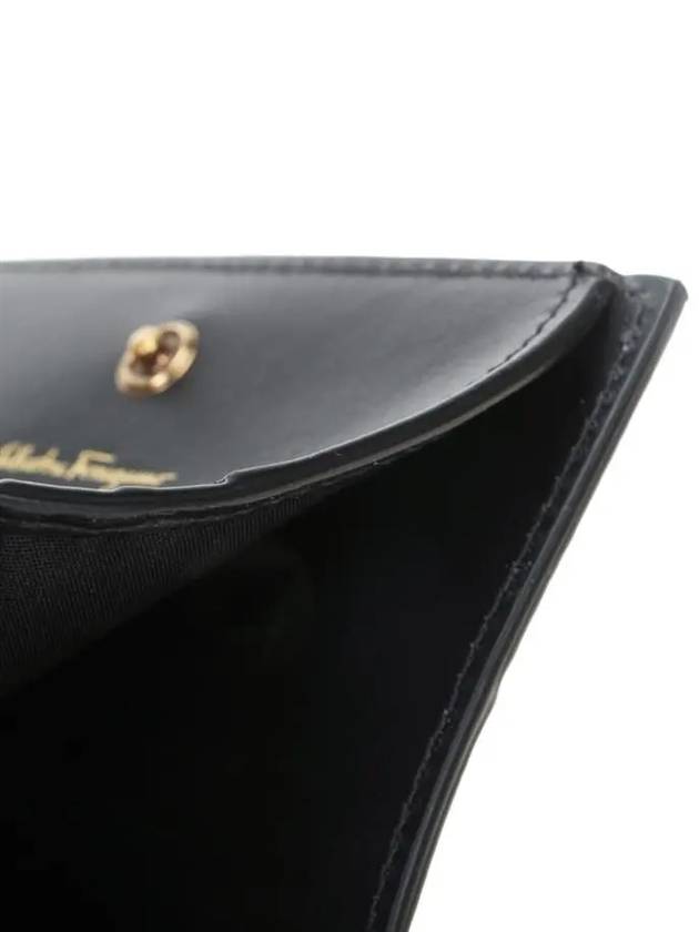 Small Logo Half Wallet Black - SALVATORE FERRAGAMO - BALAAN 11