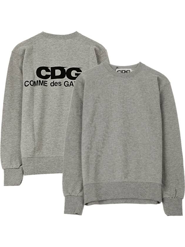 CDG Logo Sweatshirt Gray - COMME DES GARCONS - BALAAN.
