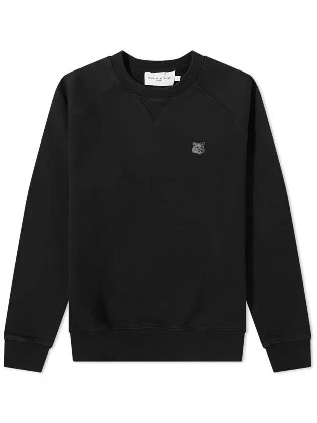 Monochrome Fox Head Classic Cotton Sweatshirt Black - MAISON KITSUNE - BALAAN 1