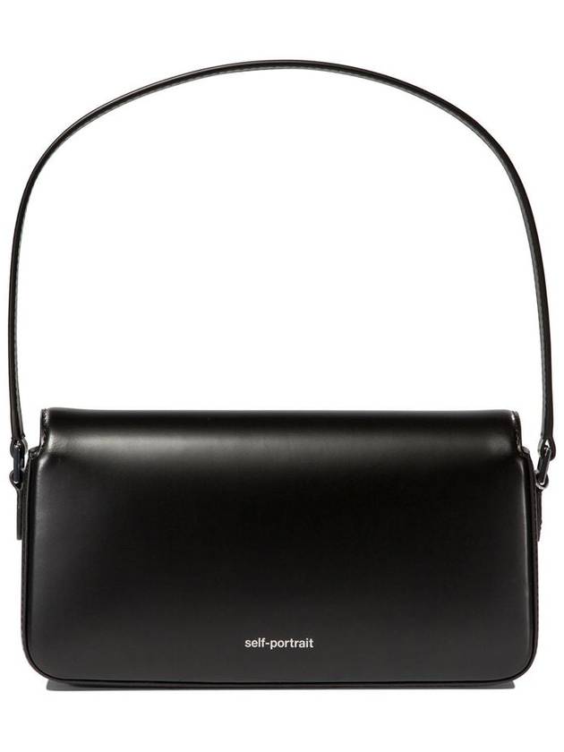 Self-Portrait Black Leather Top Hanlde Bag - SELF PORTRAIT - BALAAN 3