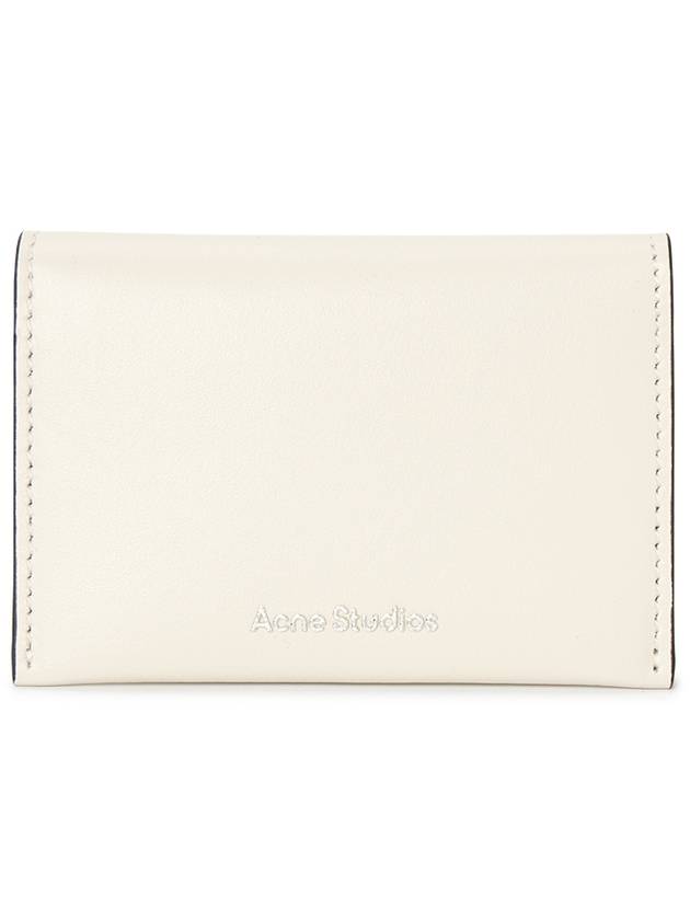 Folded Leather Card Wallet White - ACNE STUDIOS - BALAAN 2