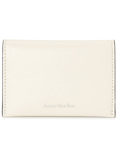 Folded Leather Card Wallet White - ACNE STUDIOS - BALAAN 2