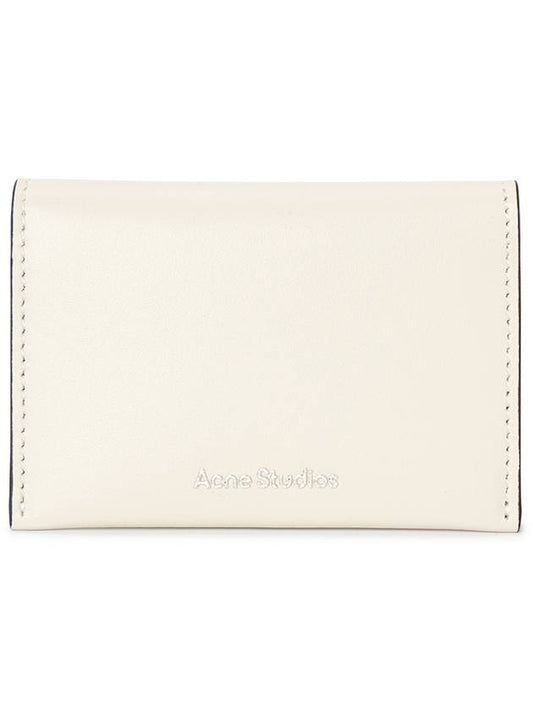 Folded Leather Card Wallet White - ACNE STUDIOS - BALAAN 2