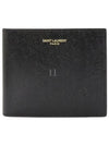 East West Coating Leather Half Wallet Black - SAINT LAURENT - BALAAN 2