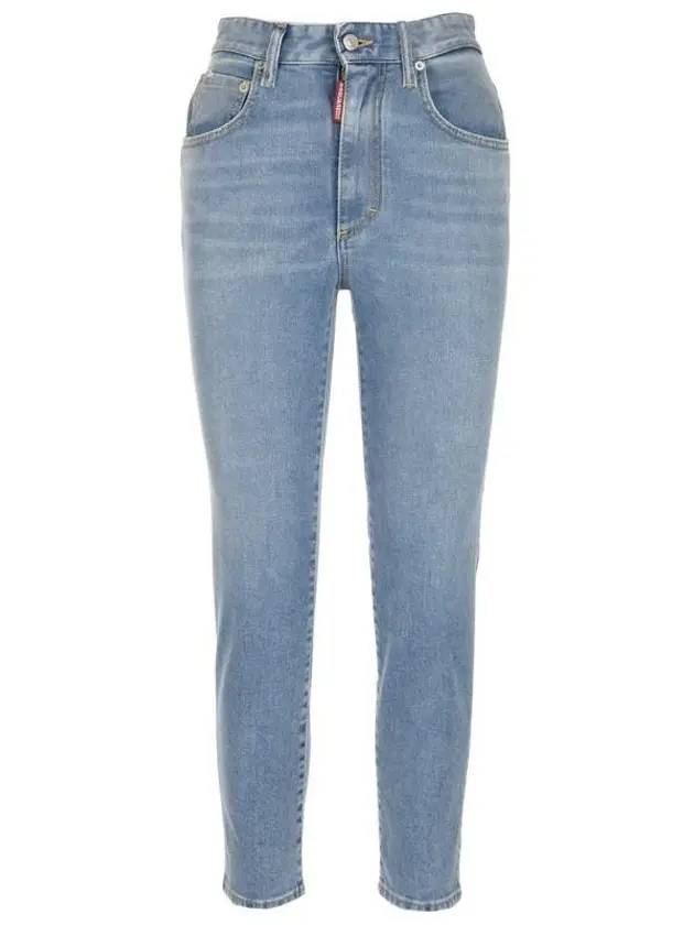 Women's High Waist Cropped Skinny Jeans - DSQUARED2 - BALAAN.