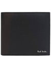 Logo Two-Tone Leather Wallet Black - PAUL SMITH - BALAAN 2