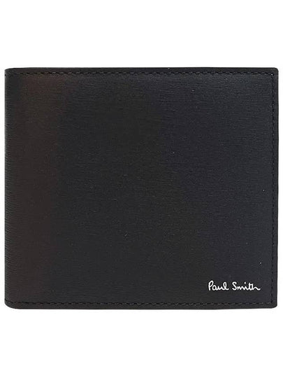 Logo Two-Tone Leather Wallet Black - PAUL SMITH - BALAAN 2