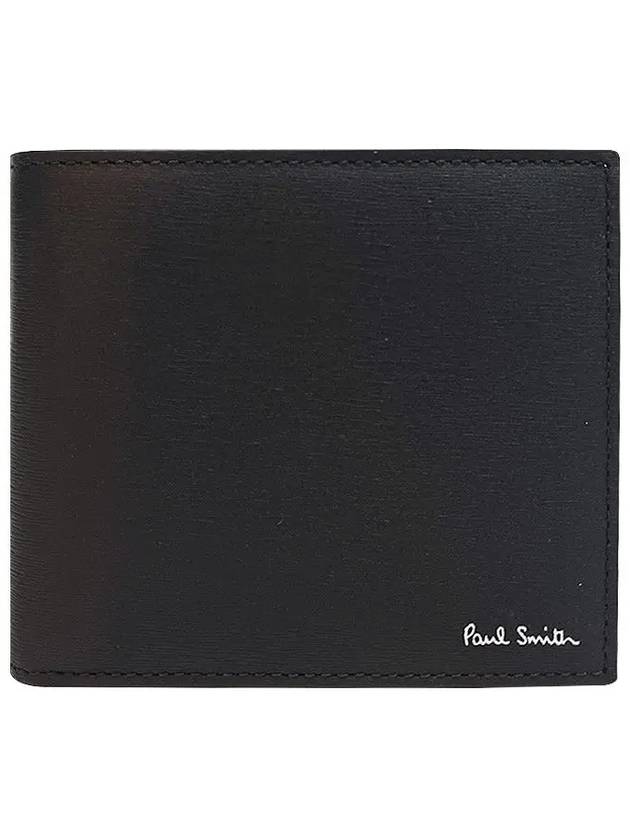 Logo Two-Tone Leather Wallet Black - PAUL SMITH - BALAAN 9