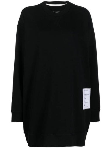 Logo Patch Cut Out Detail Sweatshirt Black - MAISON MARGIELA - BALAAN 1