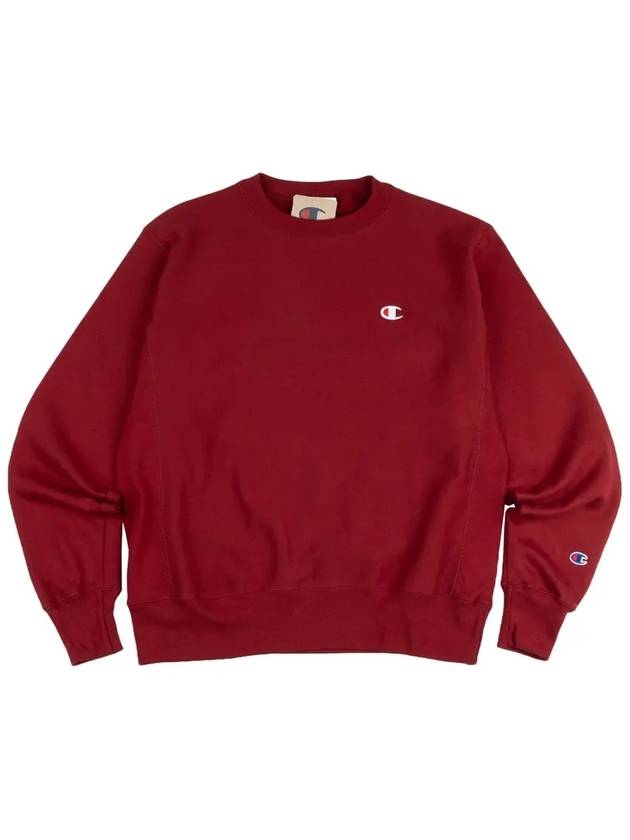 Reverse Weave C Small Logo Men s Crew Neck Cherry Pie GF70 Y06145 WFU - CHAMPION - BALAAN 2