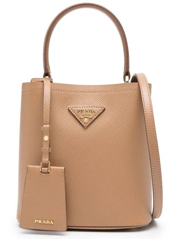 Panier Saffiano Leather Small Tote Bag Caramel - PRADA - BALAAN 2