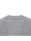 Keve Face Wool V-neck Cardigan Grey - ACNE STUDIOS - BALAAN 8