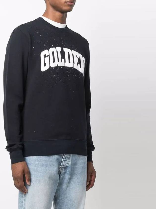 Men's Archibald Logo Printing Sweatshirt Blue - GOLDEN GOOSE - BALAAN 3