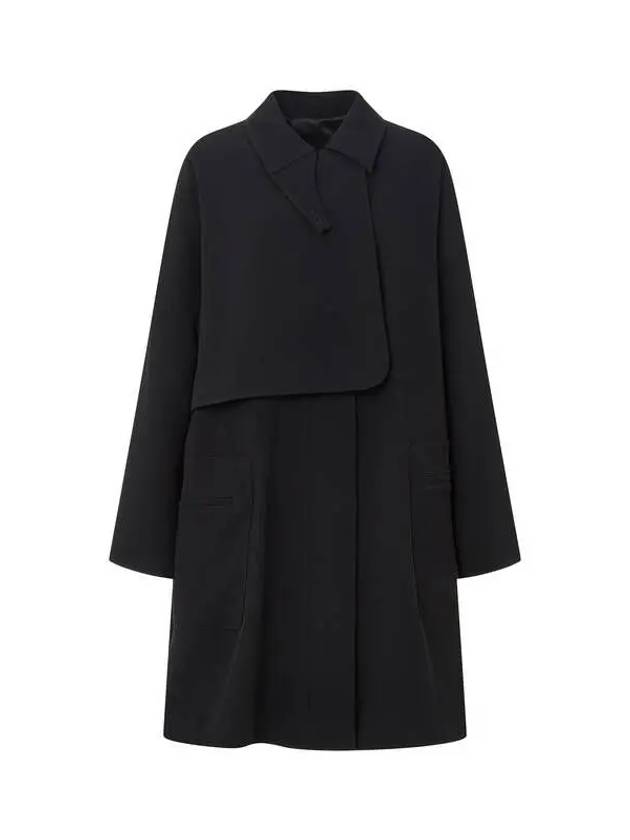 Women s flap detail collar coat black 270287 - EMPORIO ARMANI - BALAAN 1