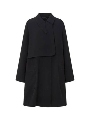 Women s flap detail collar coat black 270287 - EMPORIO ARMANI - BALAAN 1